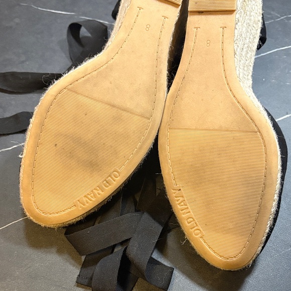 Old Navy Black and Tan Lace-Up Espadrilles - Picture 3 of 3